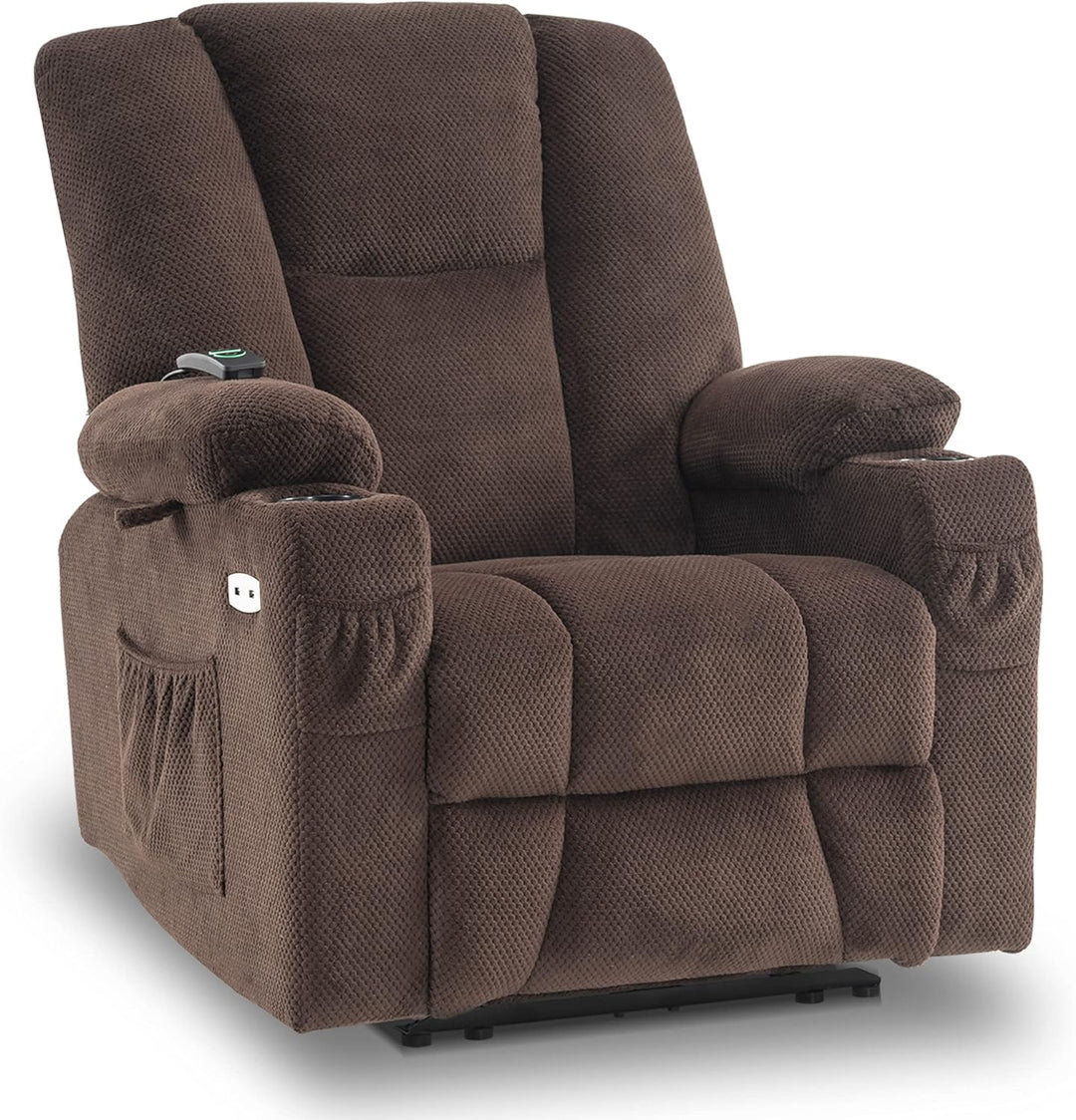 Fabric Electric Recliner Chair Heat Massage