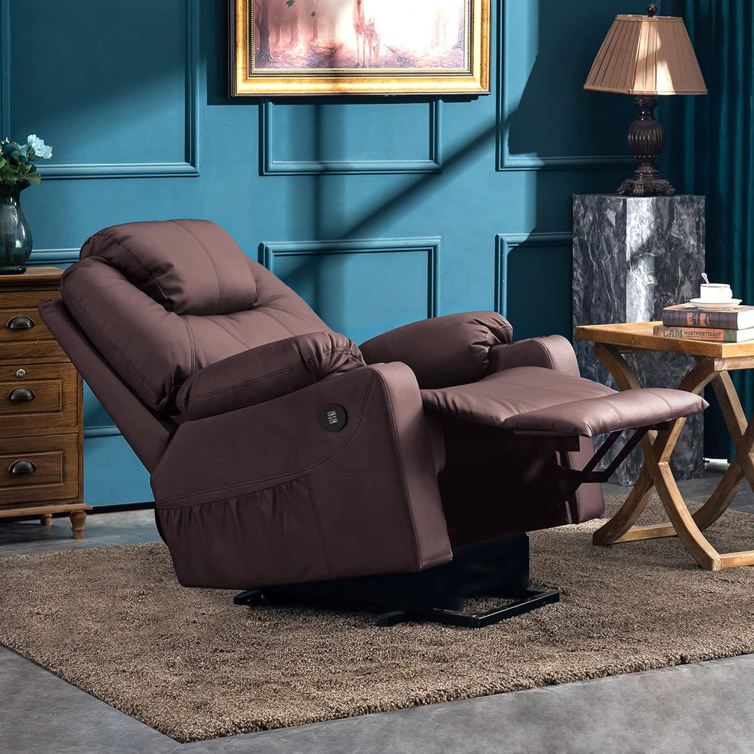 Electric Power Lift Recliner Chair Sofa, Light Brown