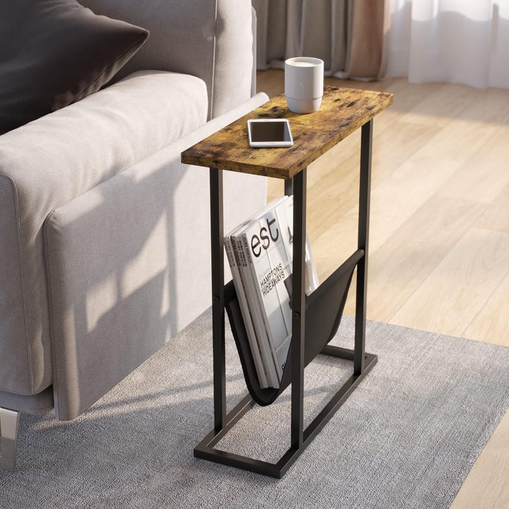 Small Narrow Side Table Slim End Table Nightstand