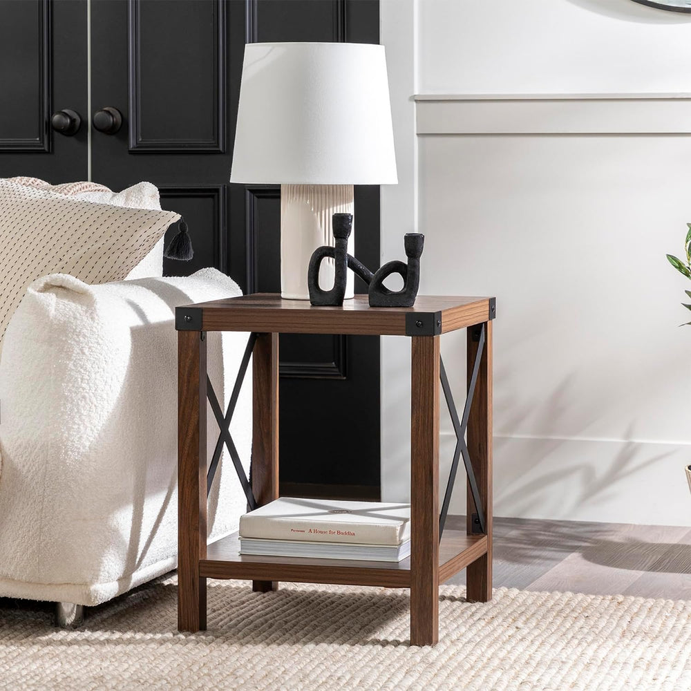 Sedalia Modern Farmhouse Metal Accent Table