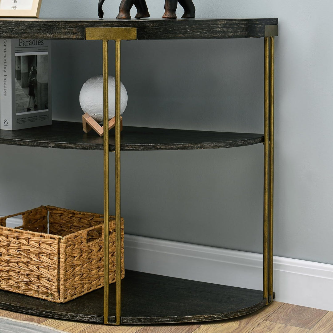 Half Moon Console Table for Entryway Living Room