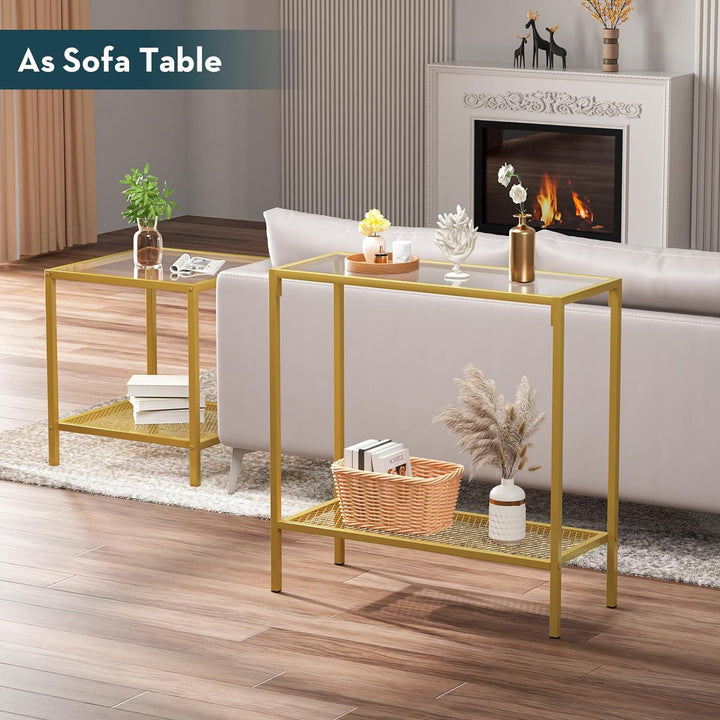 Gold Console Table Small Glass Entryway Table