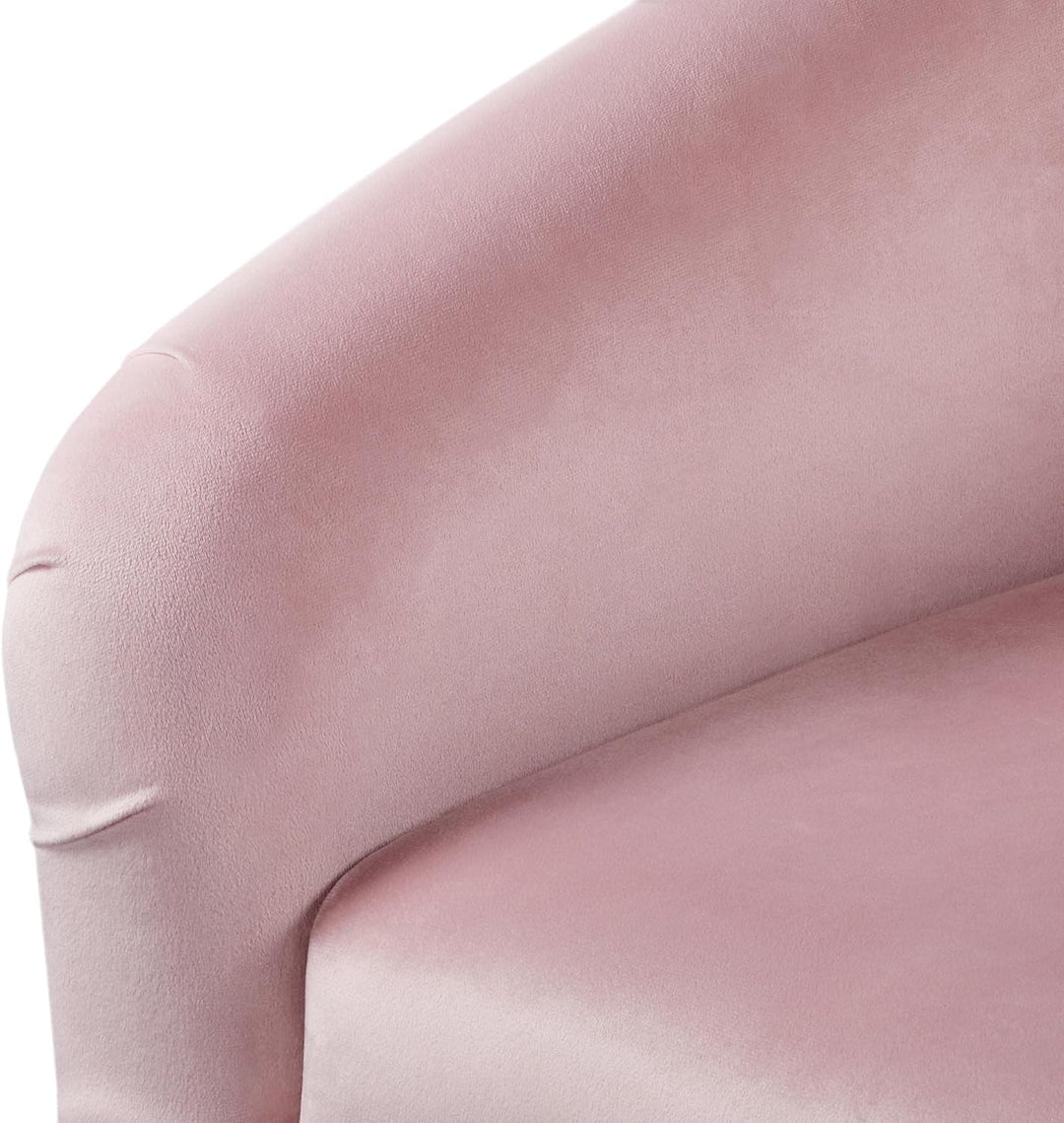 Velvet Accent Chair, Modern Club Chair Upholstered Armchair with Solid Legs Comfy Sofa Chair, Pink