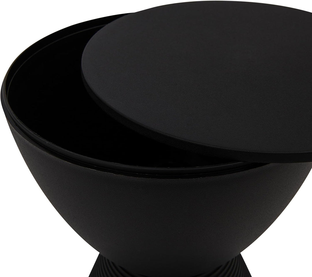 Modern Boyd Side Table, 16.75"H x 11.75"W (Black)