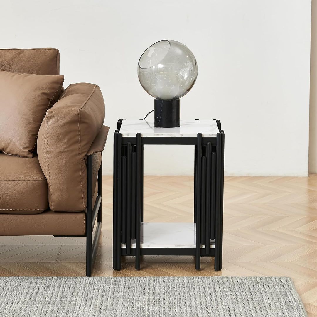 17.32 X 15.75'' Modern End Table, Rectangle Simple Side