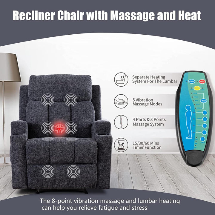 Manual Massage Recliner Chairs with Heat