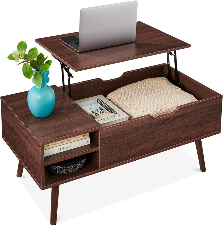 Best Mid-Century Modern Lift Top Coffee Table with Hidden Storage, Walnut