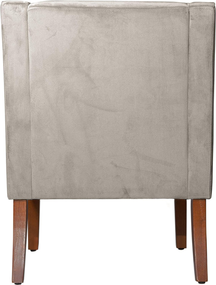 Swoop Arm Accent Chair, Velvet Grey