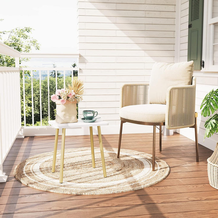 Side Table, White Accent End Table, Modern Nightstand