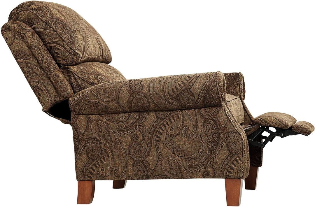 Beaumont Warm Brown Paisley Patterned Recliner