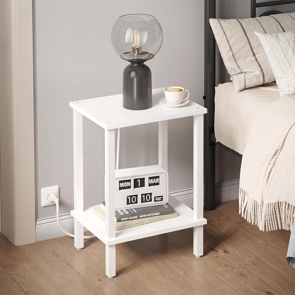 2-Tier Storage Shelf Sofa Table Small Space