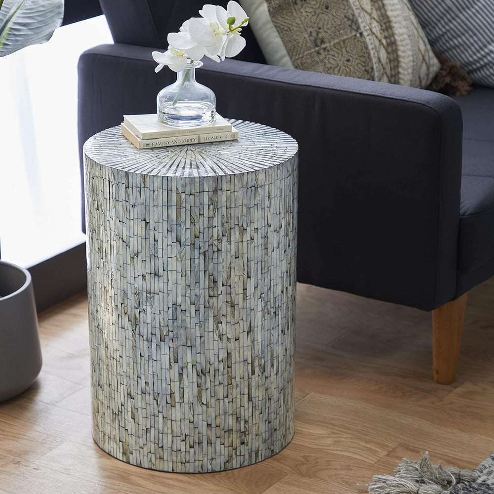 Mother of Pearl Shell Handmade Side End Accent Table