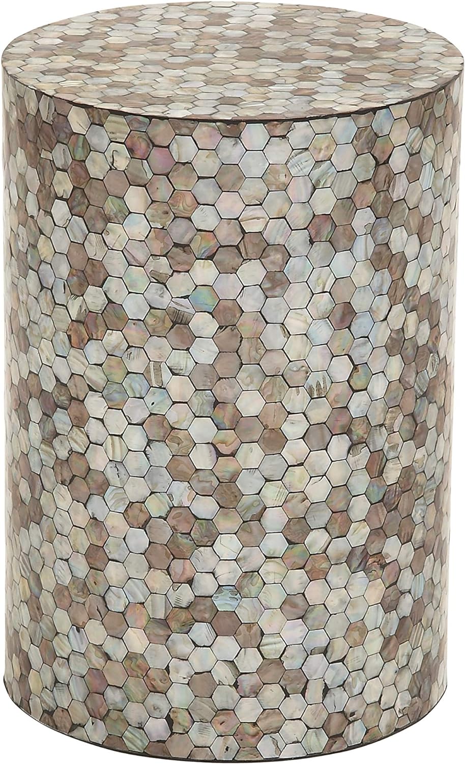 Mother of Pearl Shell Geometric Handmade Side Table