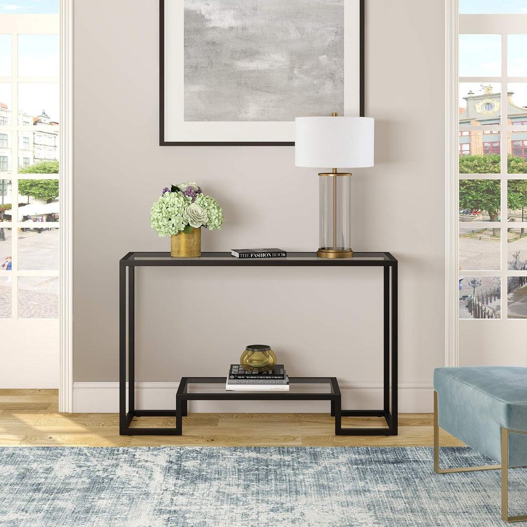 Rectangular Console Table in Blackened Bronze