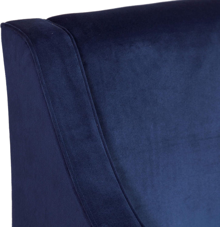 Swoop Arm Living-Room-Chairs, Velvet Navy