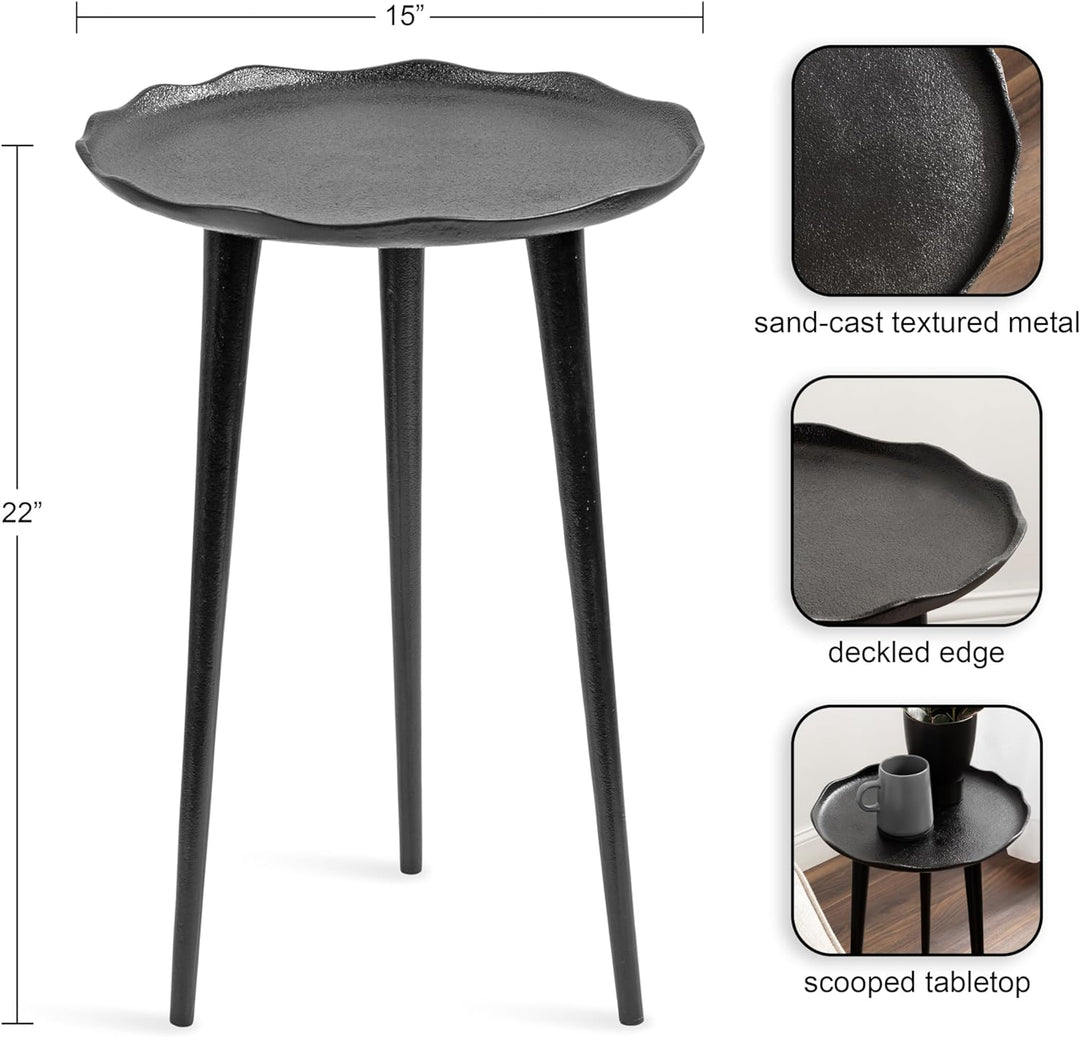 Alessia Modern Round Metal Side Table