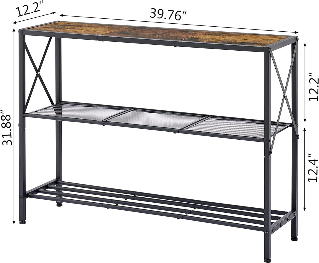 3 Tier Entryway Table, Narrow Sofa Table Shelves