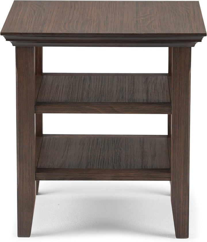 Acadian 19" Square End Table Farmhouse Brown