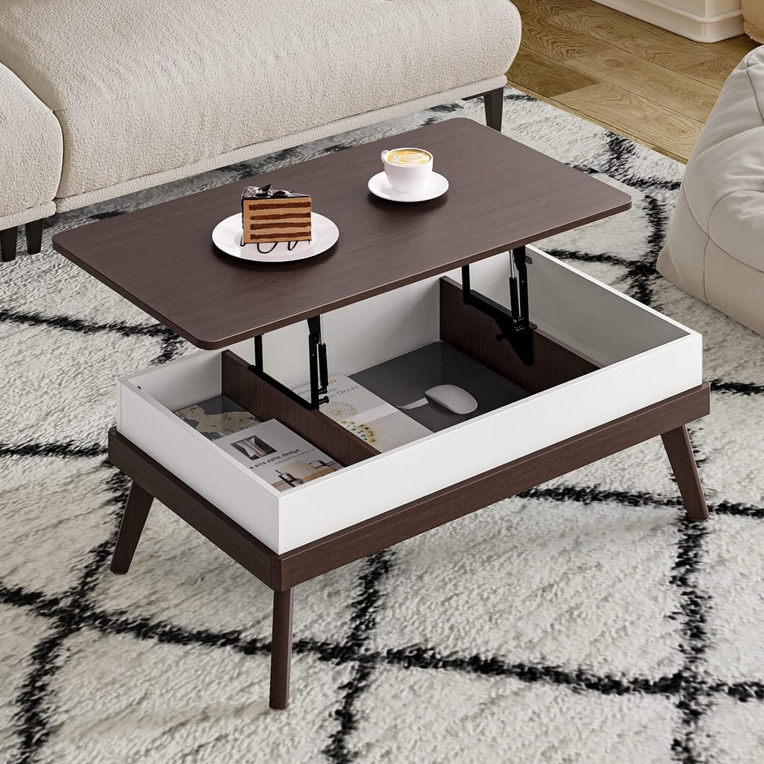 Lift Top Coffee Table with Hidden Storage, Espresso