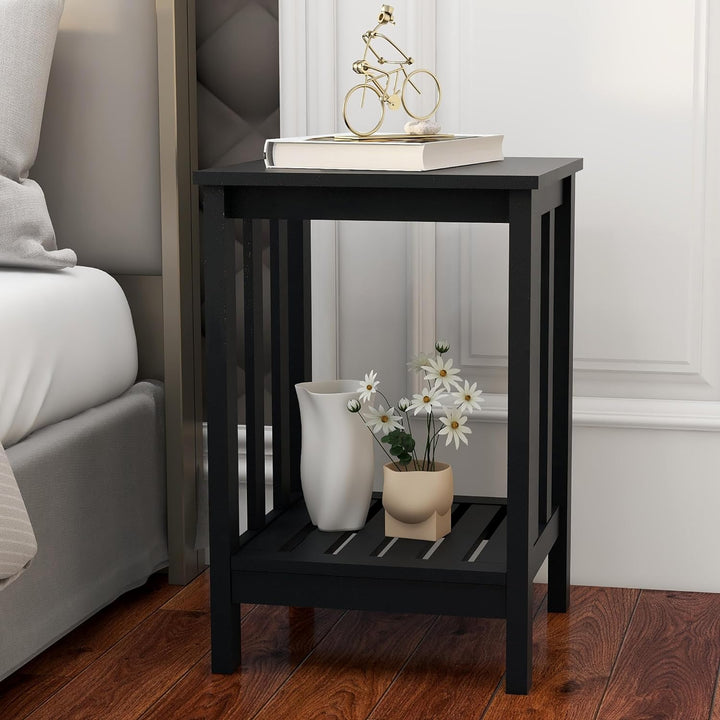 Black Side Tables Living Room Modern Rustic End Table