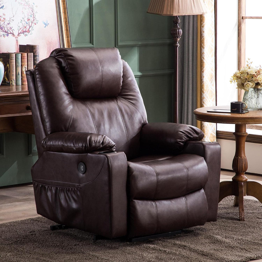 Electric Power Lift Recliner Chair Sofa Dark Brown