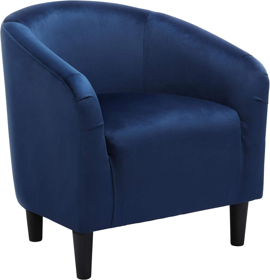 Velvet Club Chair, Modern Tufted Accent, Navy Blue