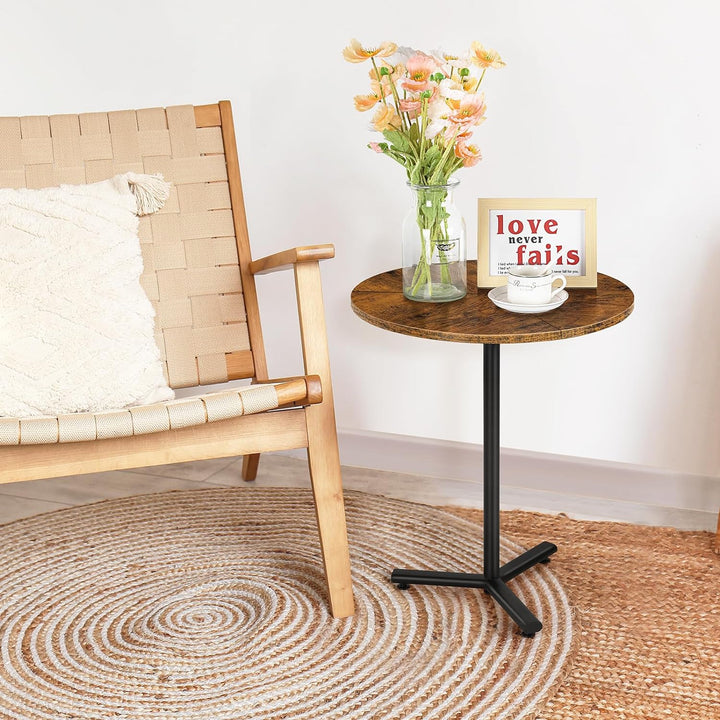 Round Side Table Small Drink Table Pedestal End Table