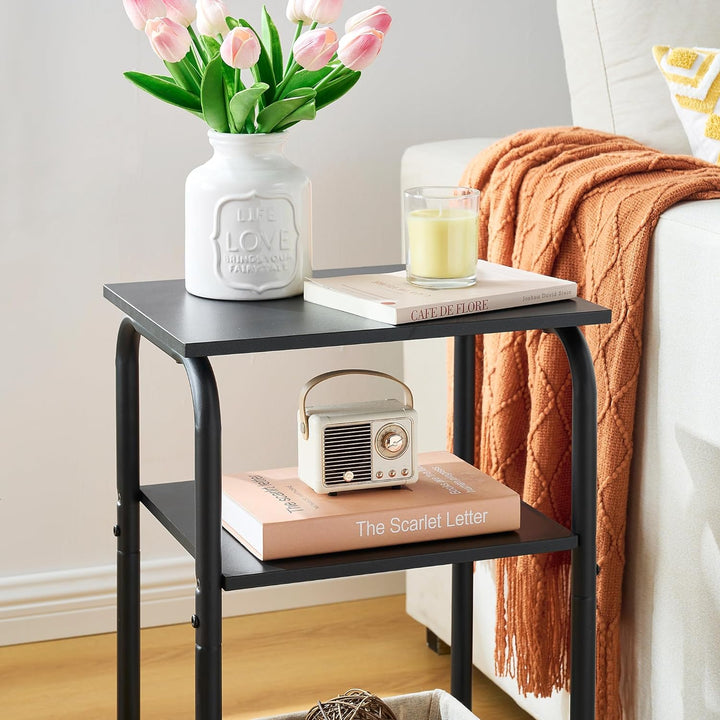 Small End Table 3 Tier Storage Sofa Bedside Table