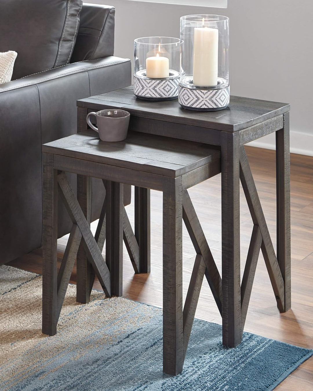 Signature Design Ashley Emerdale Rustic Nesting Accent Tables