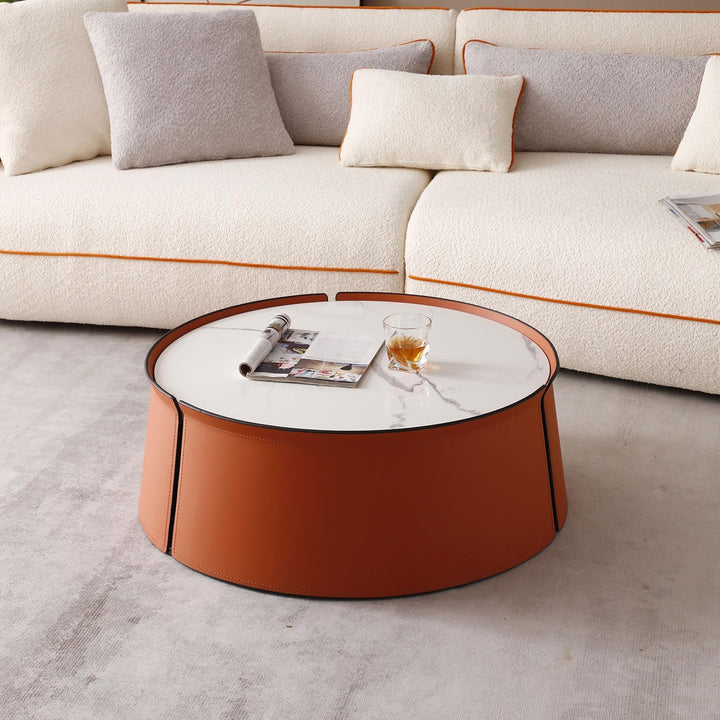 Orange Marble Top Coffee Table | LyuHome Modern Design