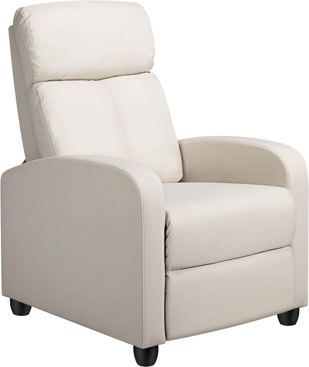 Recliner Chair PU Leather Recliner Sofa Home Theater, Beige