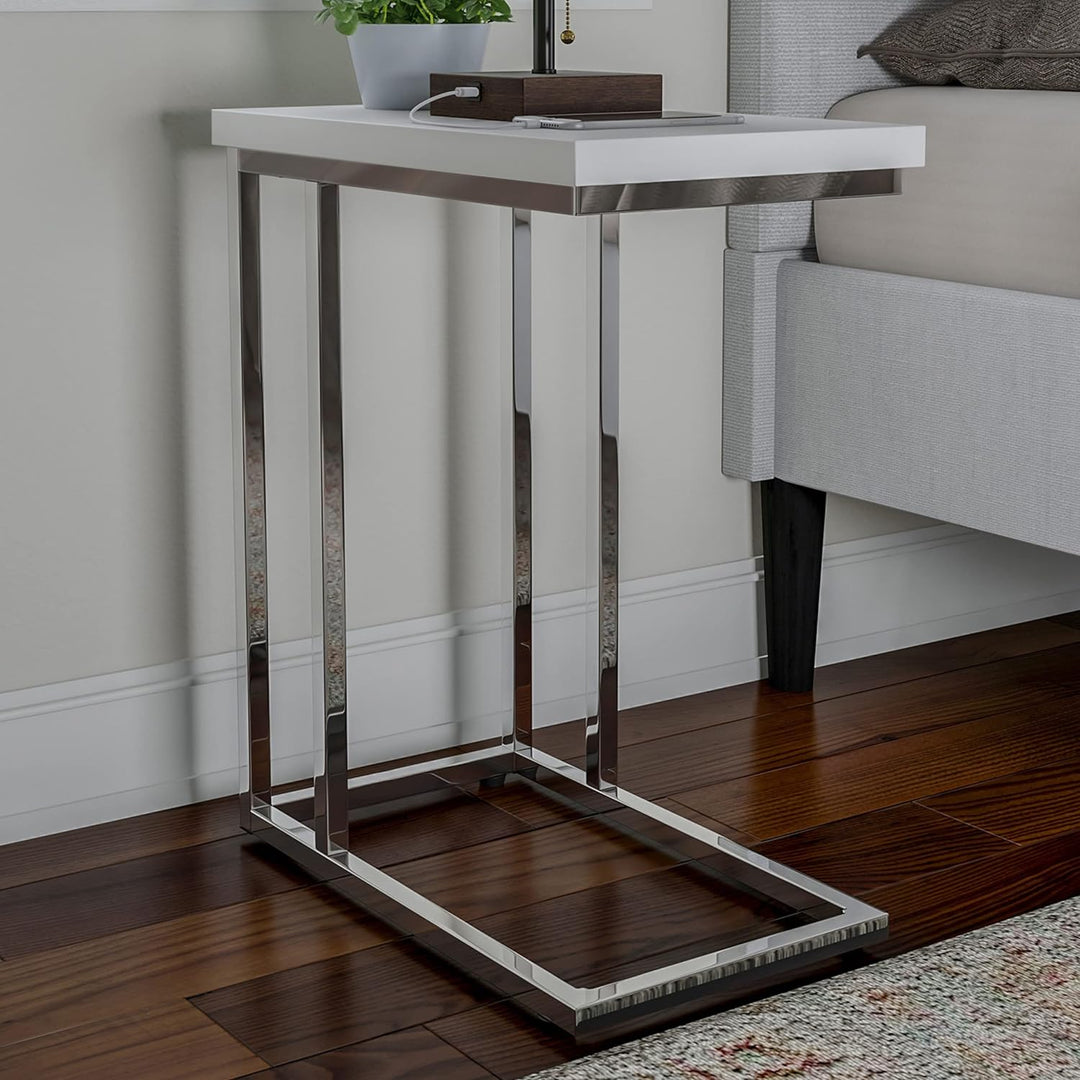 C-Shaped Sofa Side Table - Modern End Table