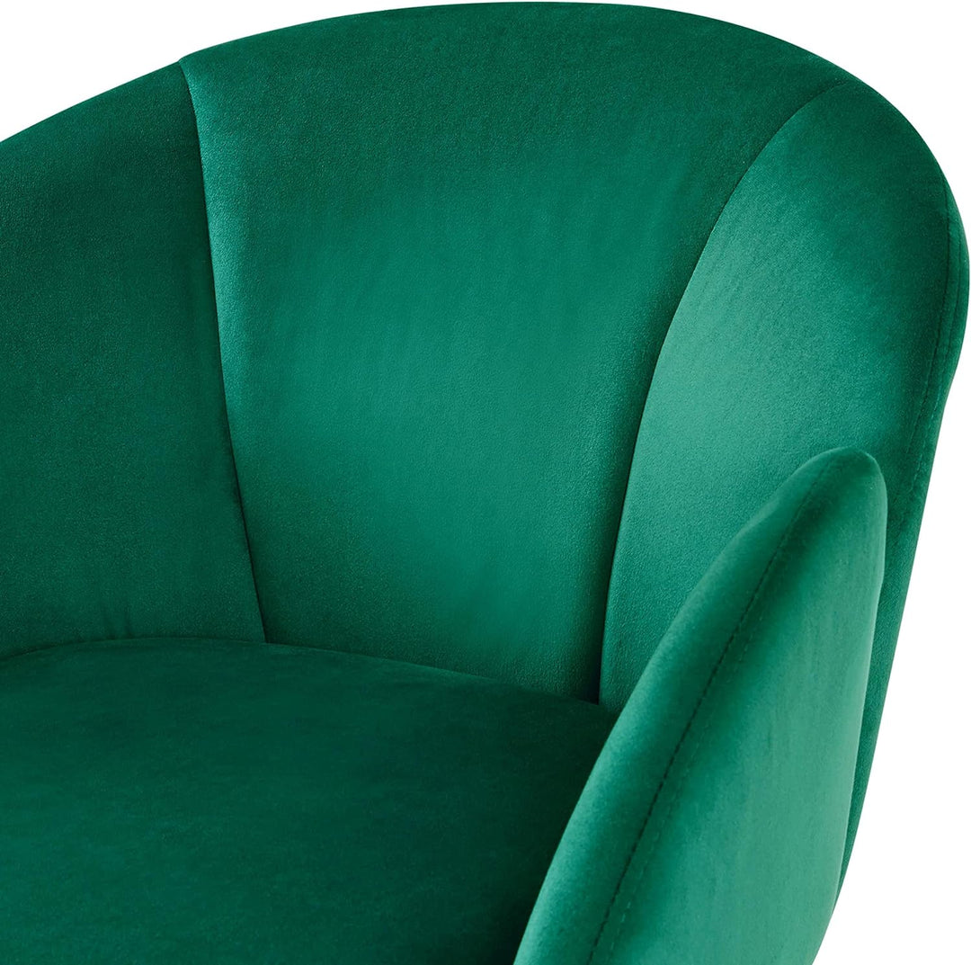 Flower Shape Velvet Armchair, Modern Side Chair