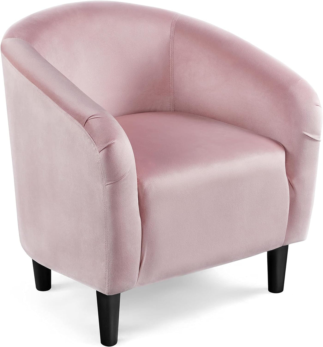 Barrel Chairs, Modern Vanity Chair Soft Cozy Pink