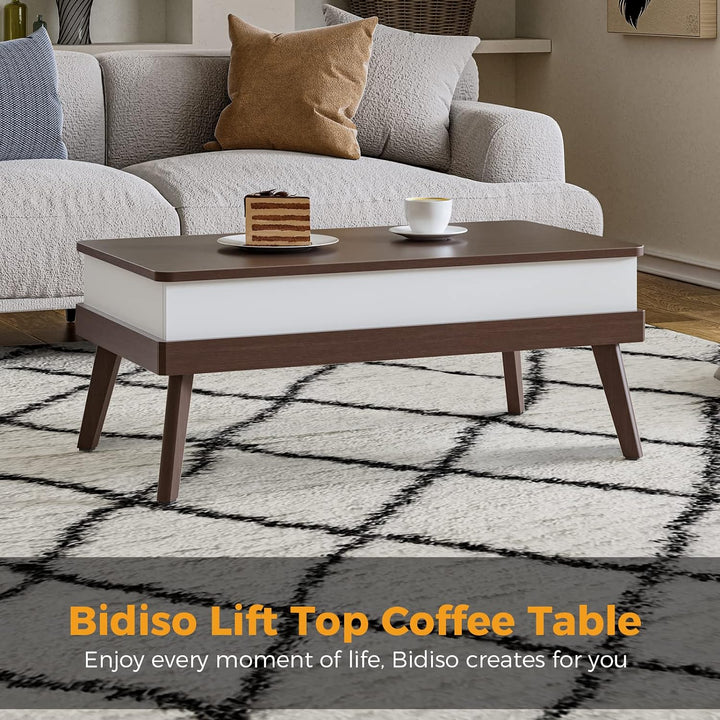 Lift Top Coffee Table with Hidden Storage, Espresso