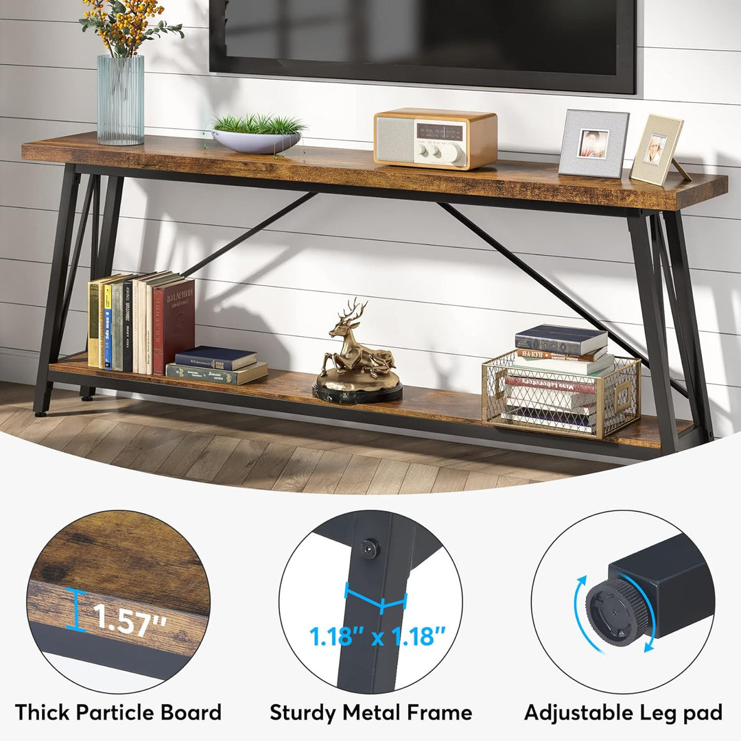 70.9" Industrial Entryway Console Table for Living Room