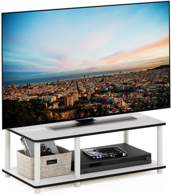 Furinno Mid TV Stand, White