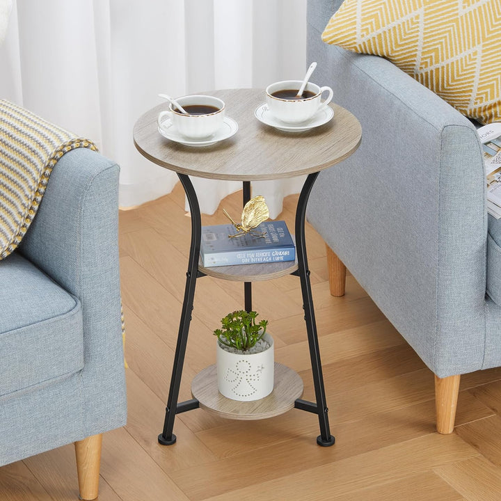 3-Tier Round Accent Table for Small Spaces