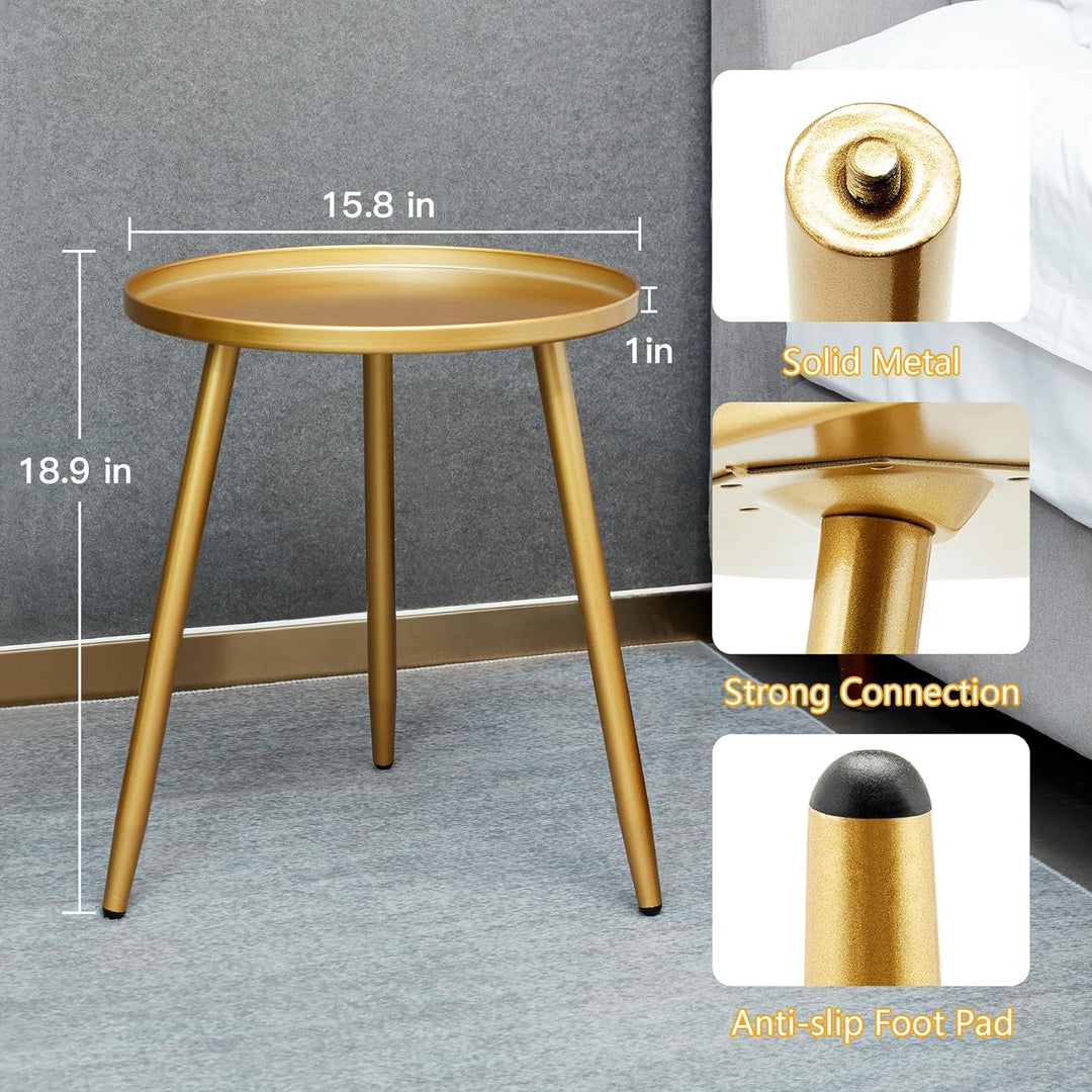 Round End/Side Tables for Living Room, Bedroom, Balcony