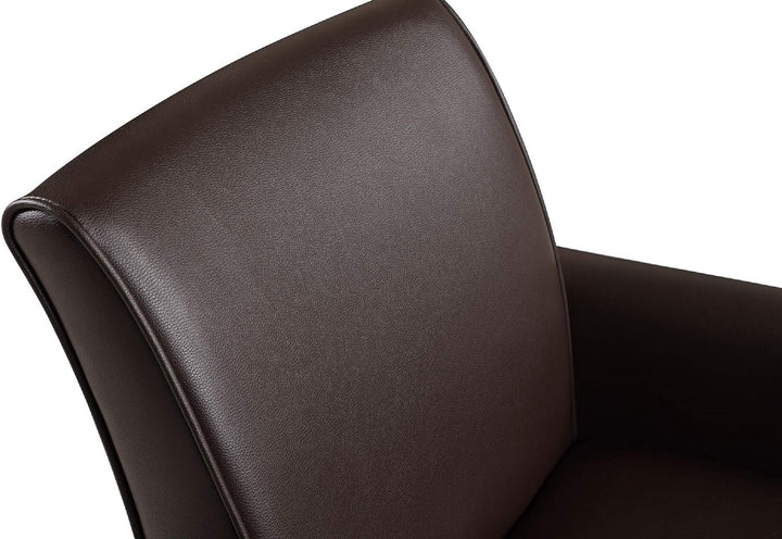 Modern Faux Leather Accent Chair Espresso