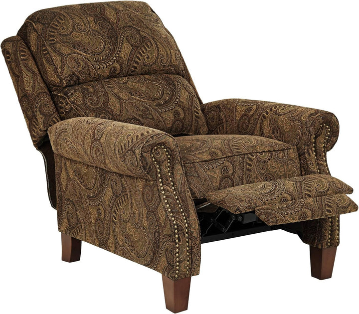 Beaumont Warm Brown Paisley Patterned Recliner