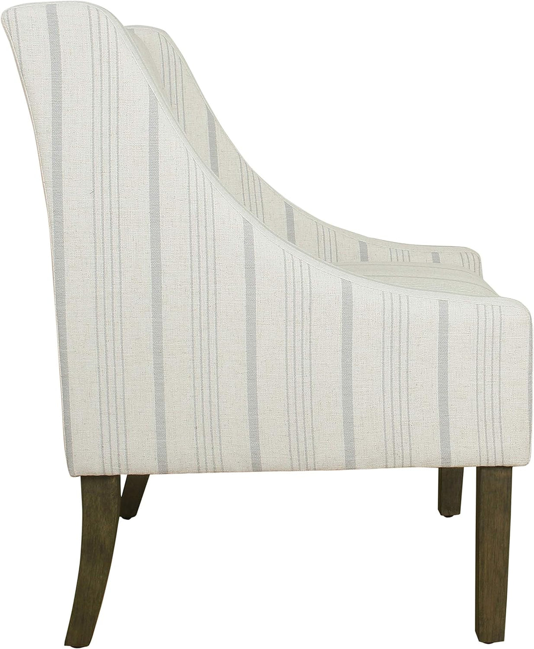 Modern Swoop Arm Accent Chair, Dove Grey