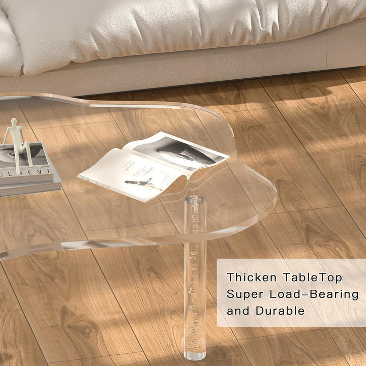 Acrylic Cloud Shape Coffee Table, Clear