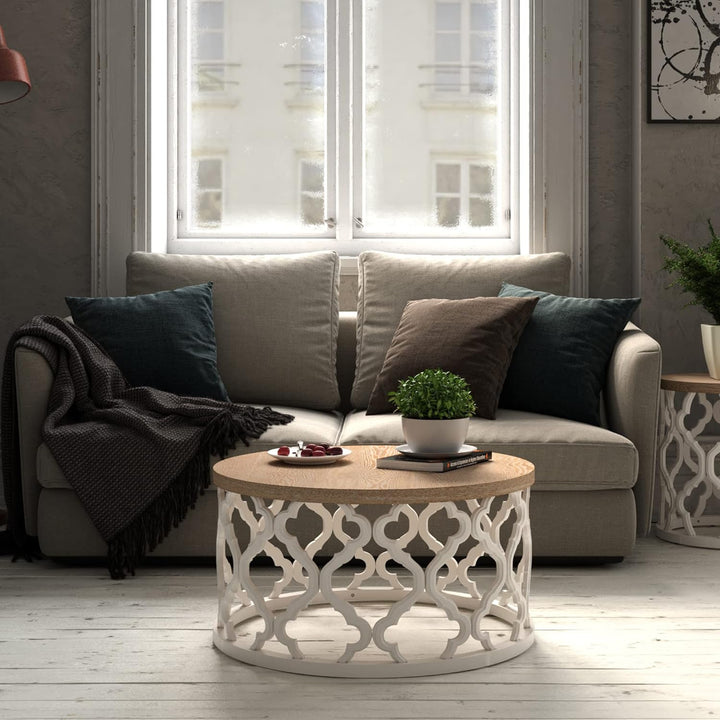 Rustic Farmhouse Coffee Table, Distressed Wood Top