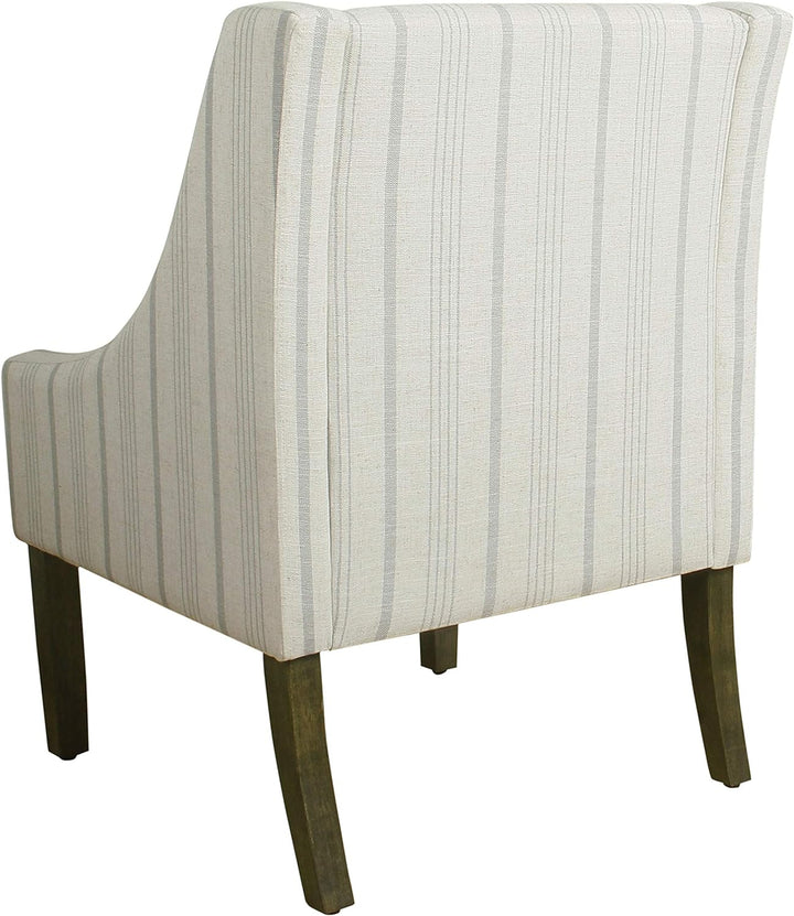 Modern Swoop Arm Accent Chair, Dove Grey