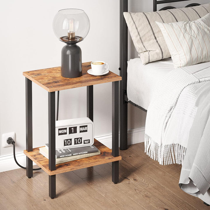 2-Tier Storage Shelf Sofa Table Small Space