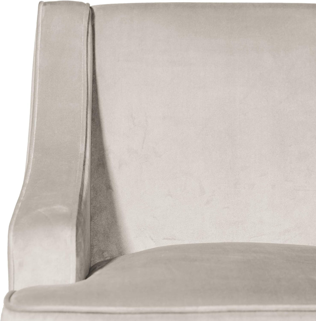 Swoop Arm Accent Chair, Velvet Grey