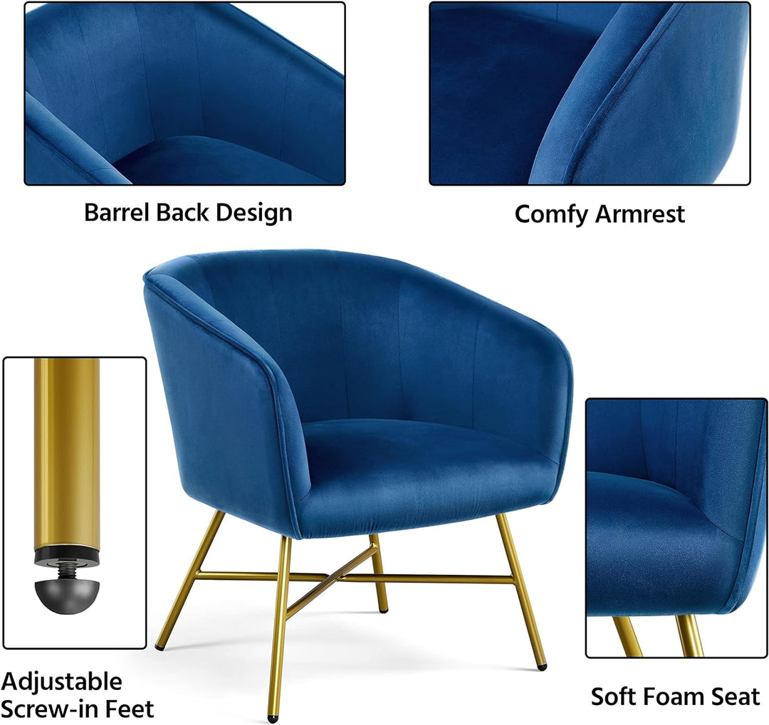 Accent Chair, Modern Velvet Living Room Chair