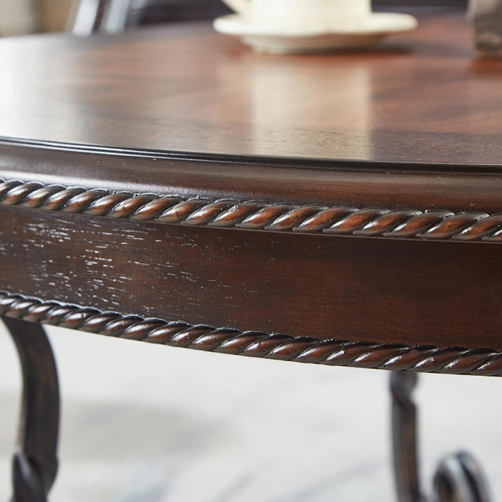 Retro Round Wood Coffee Table, Farmhouse Style, Only Coffee Table