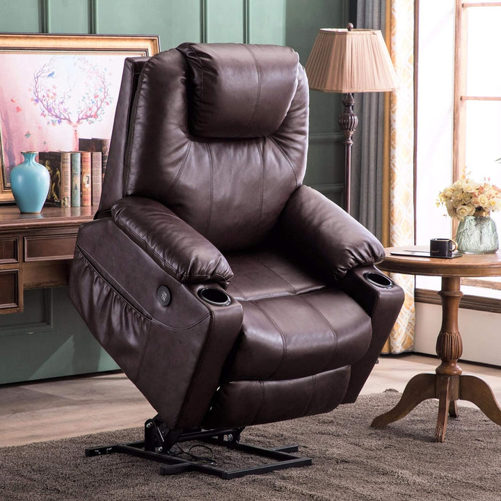 Electric Power Lift Recliner Chair Sofa Dark Brown